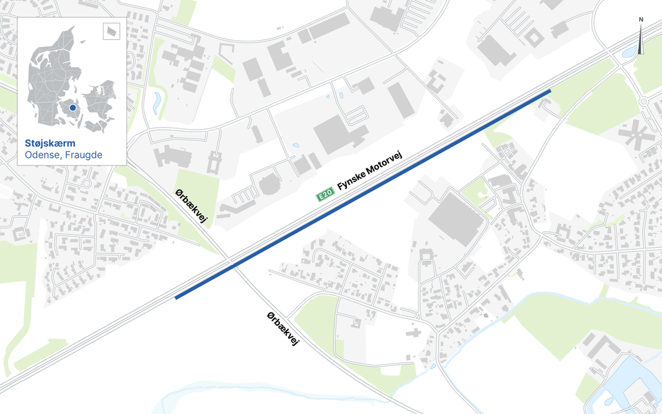 101 boliger ved Odense kan få mindre motorvejsstøj: Nyt projekt går i gang